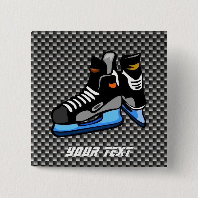 Imitat-Kohlenstoff-Faser-Hockey-Skate Button (Vorderseite)