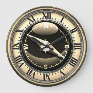 Imitat Kompassuhr Große Wanduhr
