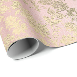 Imitat-königliches Goldblumenpulver-perliges Mit Geschenkpapier