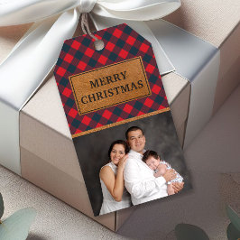 Imitat-lederner roter Büffel-kariertes Geschenkanhänger