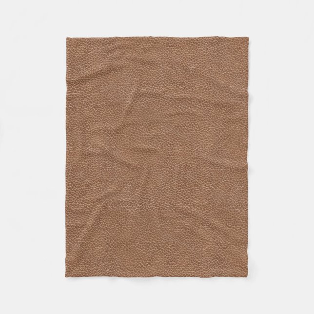 Imitat ledernes natürliches Brown Fleecedecke (Vorderseite)