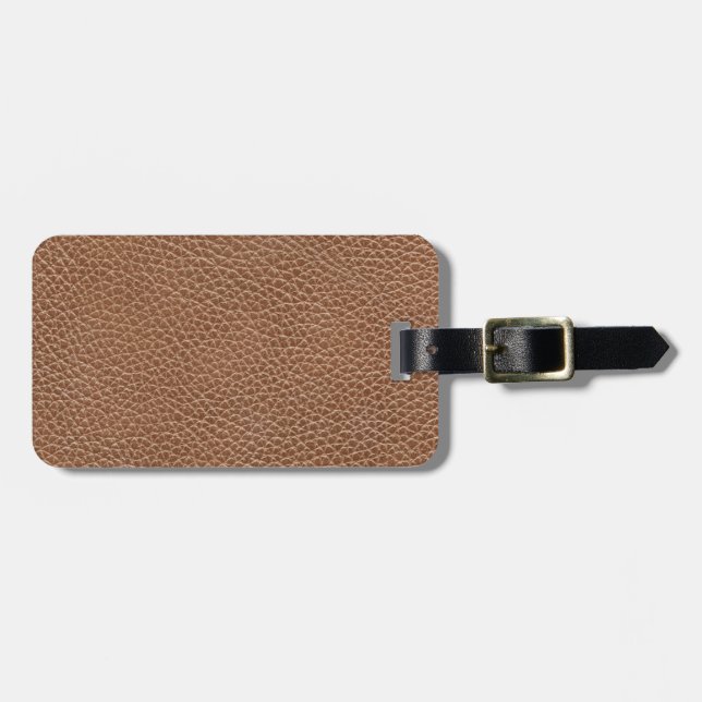 Imitat ledernes natürliches Brown Gepäckanhänger (Vorderseite horizontal)