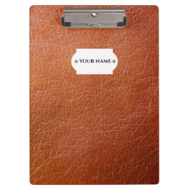 Imitat mit brauner Lederhaube Klemmbrett