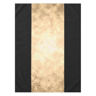 Imitat mit goldfarbenen und schwarzen Streifen Tischdecke