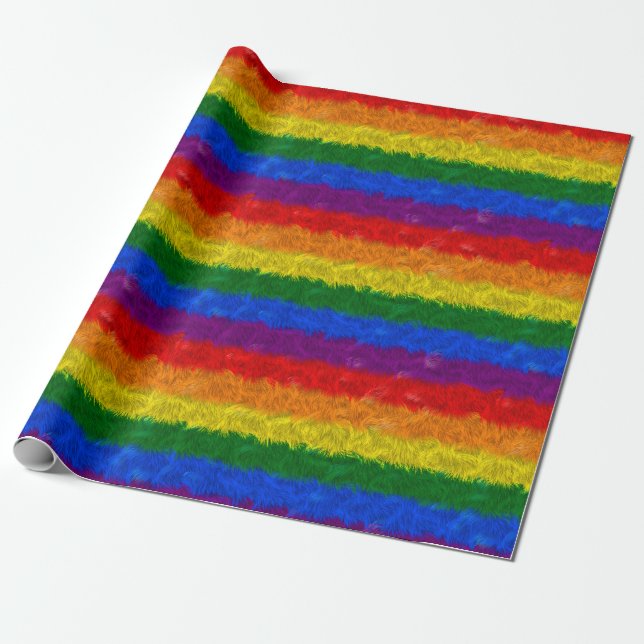 Imitat-Pelz-Regenbogen-Verpackungs-Papier Geschenkpapier (Ungerollt)