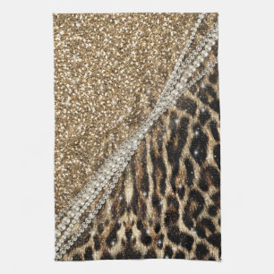 Imitat-Pelzdruck des schönen Leoparden des Chic Handtuch