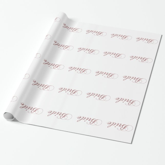 Imitat-rosa Glitzern-Braut Geschenkpapier (Ungerollt)