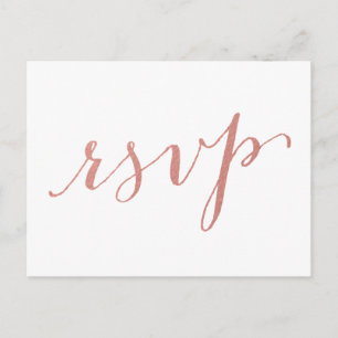 Imitat-Rosen-Goldfolien-Glamour   Wedding UAWG Einladungspostkarte