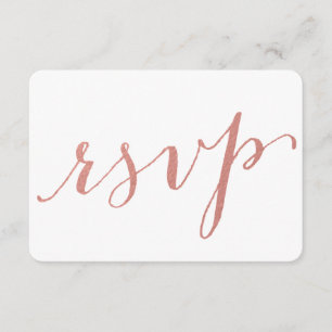 Imitat-Rosen-Goldfolien-Glamour   Wedding UAWG RSVP Karte