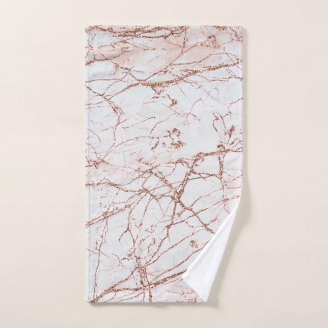 Imitat-RosengoldGlittermarmor des eleganten Handtuch (Handtuch)
