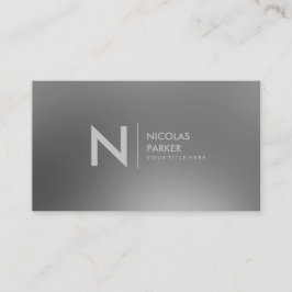 Imitat-rostfreier Stahl Inox Metallblick-Monogramm Visitenkarte