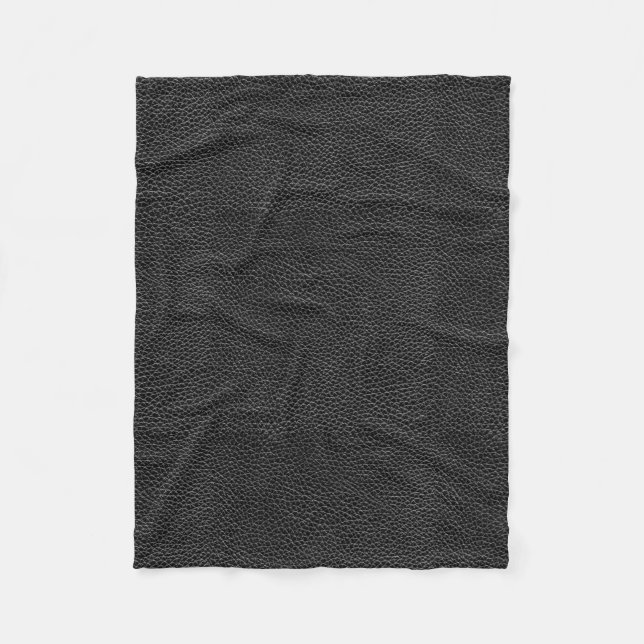 Imitat-schwarzes Leder Fleecedecke (Vorderseite)