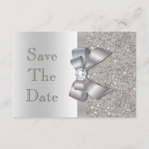 Imitat-Silber-Bogen-Diamant-Save the Date Save The Date