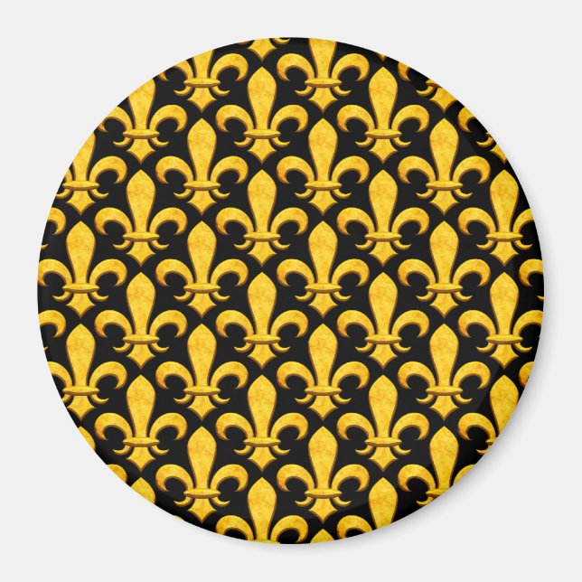 Imitat-SteingoldLilie Magnet (Vorne)