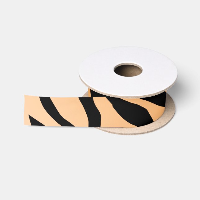 Imitat-Tiger-Druck Satinband (Spule)