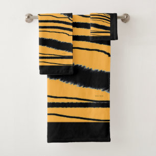IMITAT TIGER PRINT BADHANDTUCH SET
