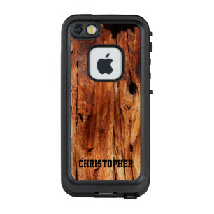 Imitat verwitterte hölzernen Namen des LifeProof FRÄ’ iPhone SE/5/5s Hülle