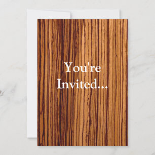 Imitat Zebrawood Führungskraft Einladung