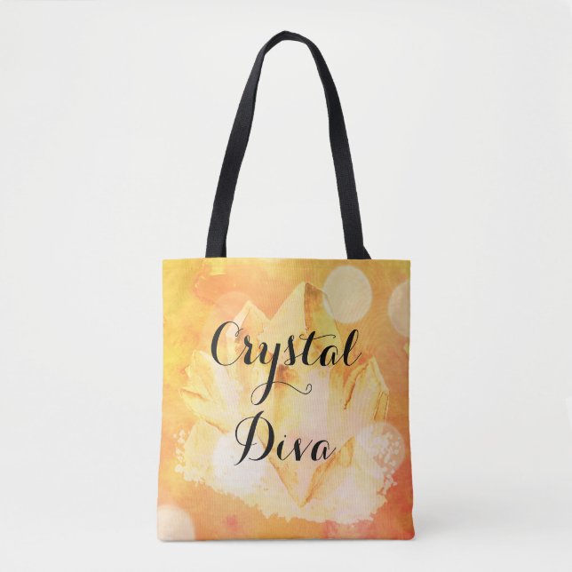 *~* Imitat-Zitrinkristall-Gelb u. Gold Tasche (Vorderseite)