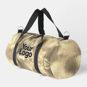 Imitate 24K Gold Leaf Glam Luxury Business Logo Duffle Bag