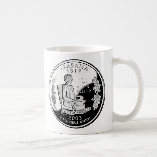 Imitate Alabama Staat Quarter Spirit of Courage Kaffeetasse (Rechts)