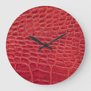 Imitate Alligatorenleder Große Wanduhr