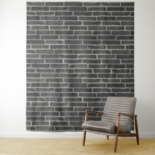 Imitate Alte schwarze Mauer Wandteppich
