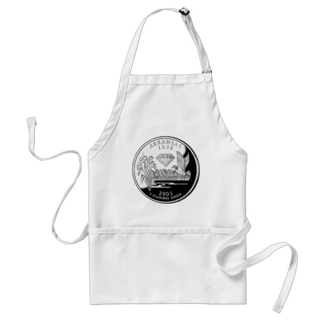 Imitate Arkansas Staat Quarter Krater von Diamonds Schürze (Vorne)