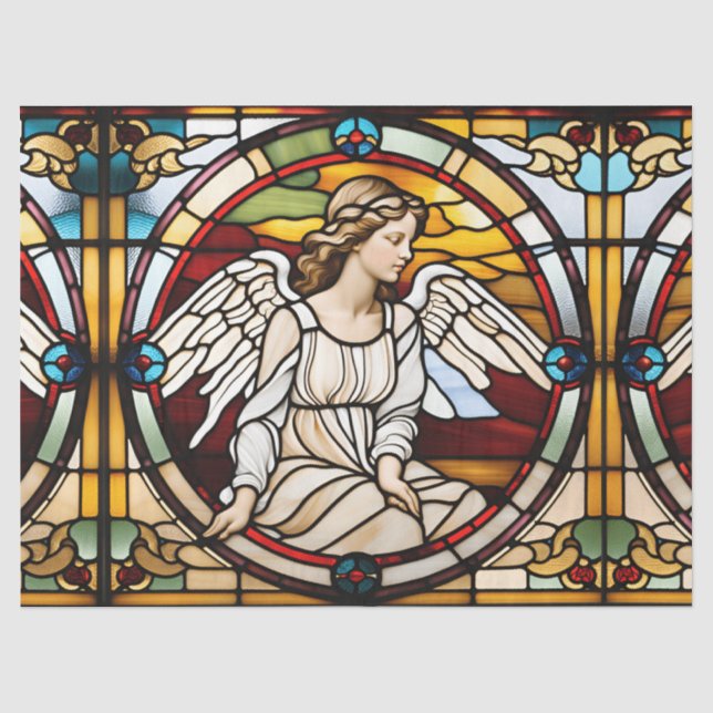 Imitate aus festem Glas Engel für Decoupage Craft  Seidenpapier (Vorderseite)
