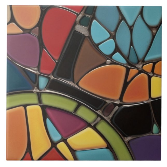 Imitate aus festgehaltenem Glas — Mosaik Abstrakt Fliese (Vorderseite)