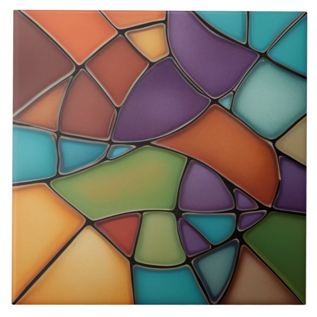 Imitate aus festgehaltenem Glas — Mosaik Abstrakt Fliese (Vorderseite)