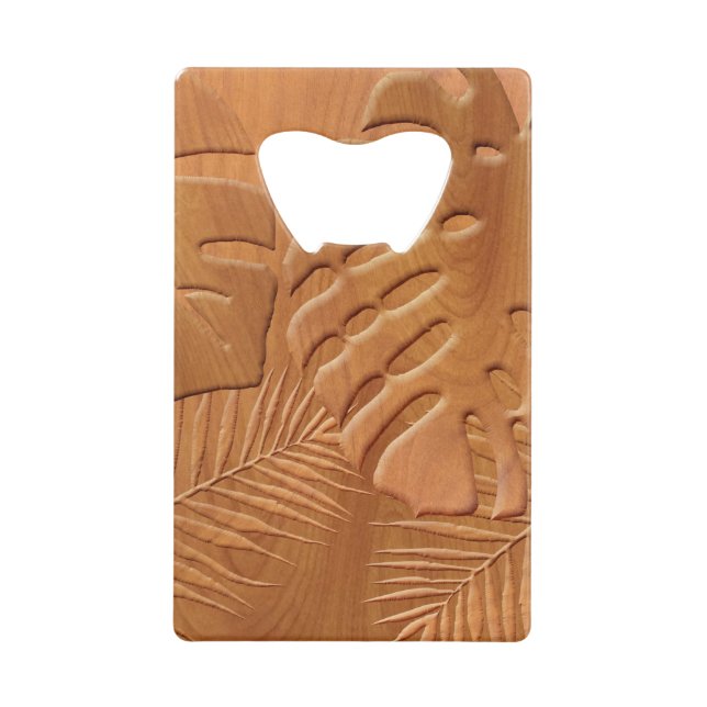 Imitate aus gegossenen Holzblättern Geldbeutel Flaschenöffner (Vorderseite)