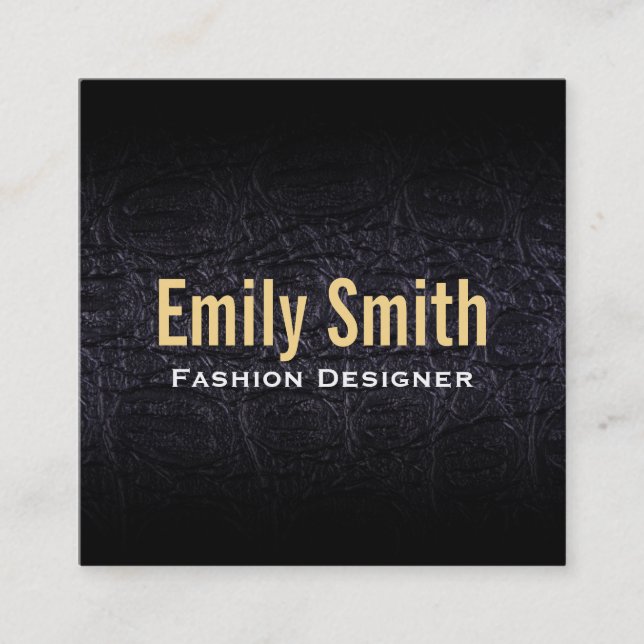 Imitate aus Leder (Krokodil) Quadratische Visitenkarte (Vorderseite)