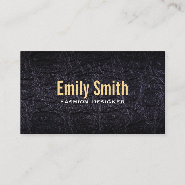 Imitate aus Leder (Krokodil) Visitenkarte (Vorderseite)