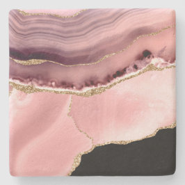 Imitate aus Rosa, Schwarz und Gold Steinuntersetzer