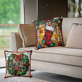 Imitate aus rotem Strumpf Kissen