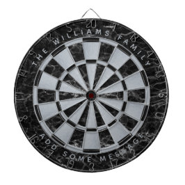 Imitate aus schwarzem Marmor Silberfolienfamilie K Dartscheibe