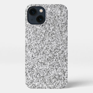 Imitate aus Silbergrauem Glitzer Glitzern iPhone Hülle