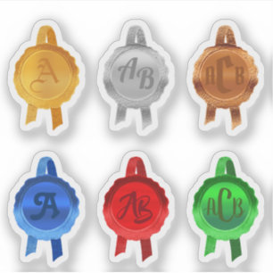 Imitate Award/Certificate Siegel Ribbons (6ClrInit Aufkleber