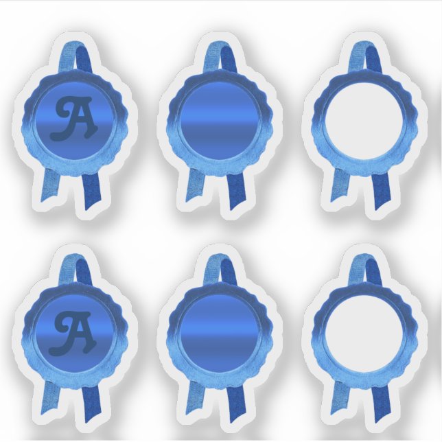 Imitate Award/Certificate Siegel Ribbons (Blue Ass Aufkleber (Vorderseite)