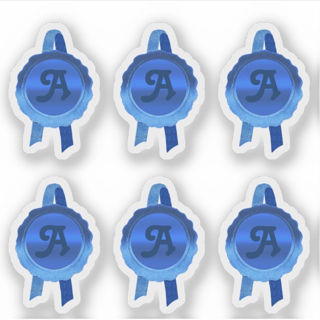Imitate Award/Certificate Siegel Ribbons (Blue Ini Aufkleber (Vorderseite)