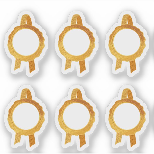 Imitate Award/Certificate Siegel Ribbons (Gold Hol Aufkleber (Vorderseite)