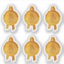 Imitate Award/Certificate Siegel Ribbons (Goldinit