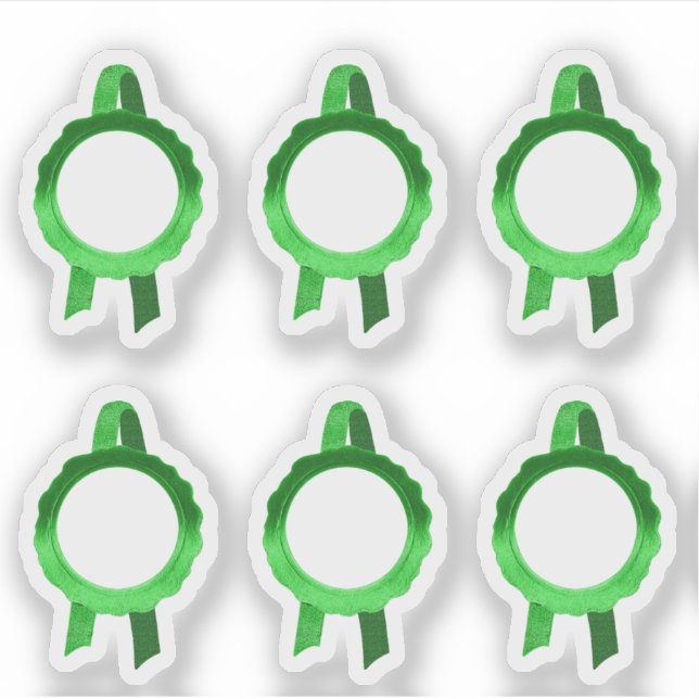 Imitate Award/Certificate Siegel Ribbons (Grüne Fa Aufkleber (Vorderseite)