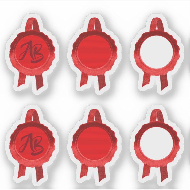 Imitate Award/Certificate Siegel Ribbons (Red Asso Aufkleber (Vorderseite)