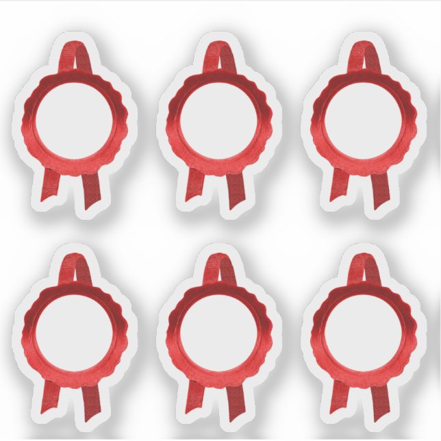 Imitate Award/Certificate Siegel Ribbons (Red Holl Aufkleber (Vorderseite)