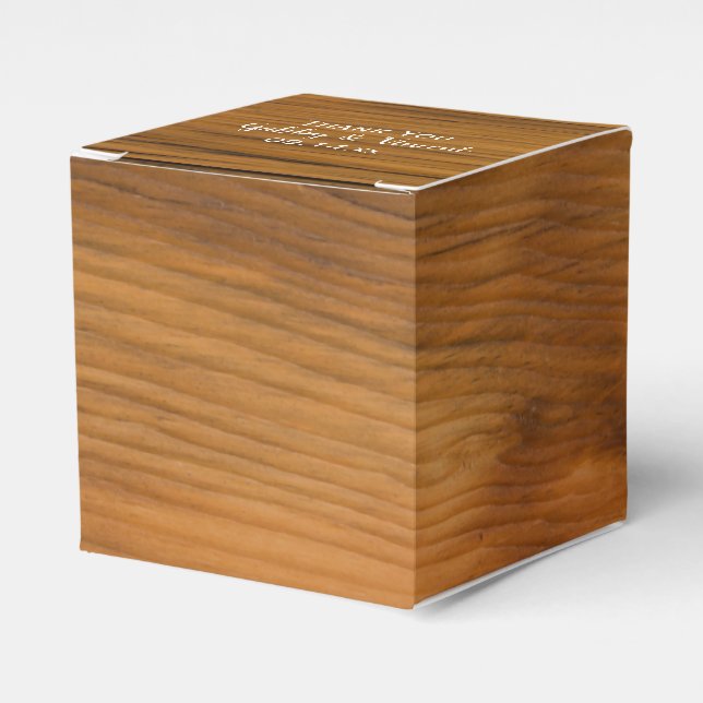 Imitate Barn Wood Wedding Party Geschenkschachtel (Vorderseite)