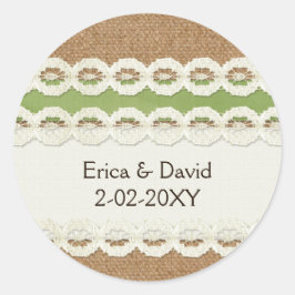 IMITATE begraben und bringen Limone Hochzeit Runder Aufkleber