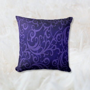 Imitate besetzt Leather Swirl Royal Lila Kissen