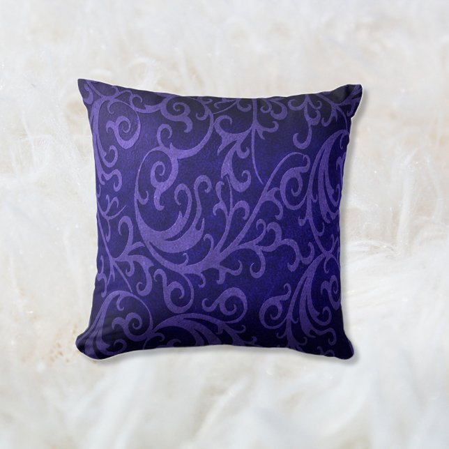 Imitate besetzt Leather Swirl Royal Lila Kissen (Von Creator hochgeladen)